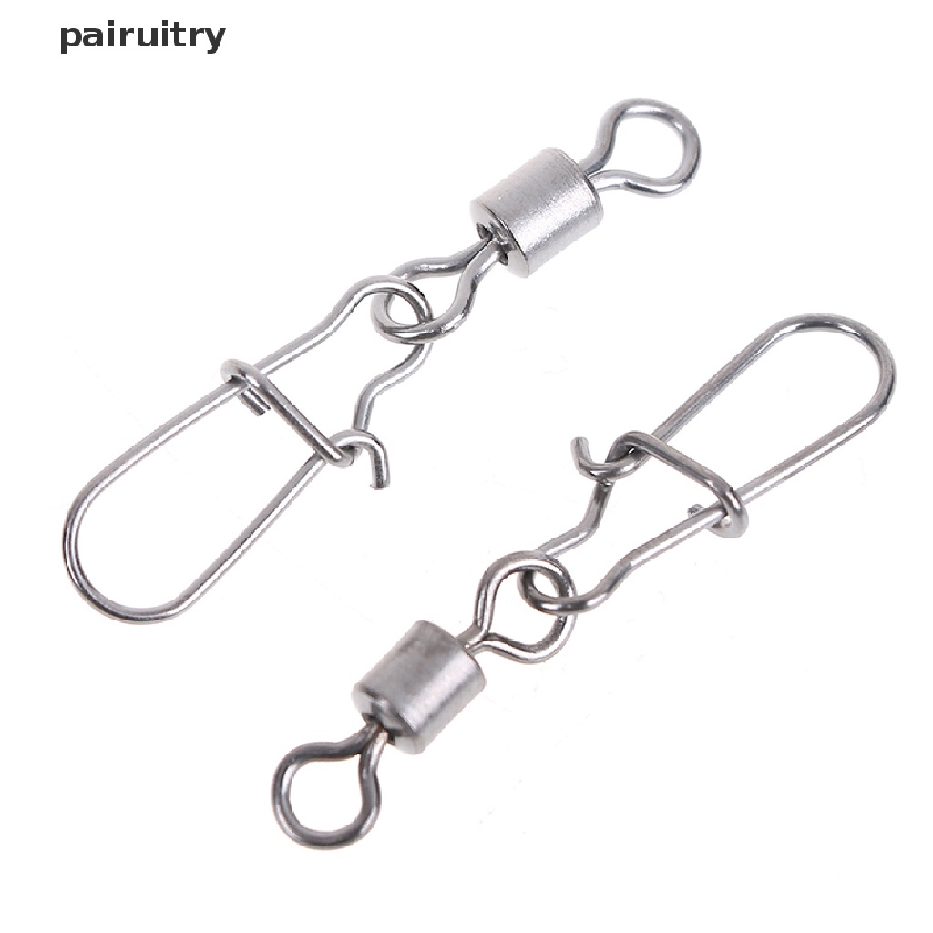 Prt 200Pcs Kilikili Pancing rolling swivel Bahan stainless Steel PRT