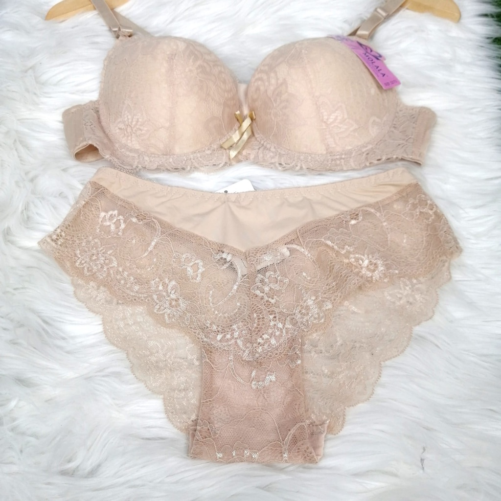 1Set Pakaian Dalaman Wanita Chawet Tebal Hadiah Kado Khotanh Istri Pengantin 2In1 Sport Set Bra + Cd