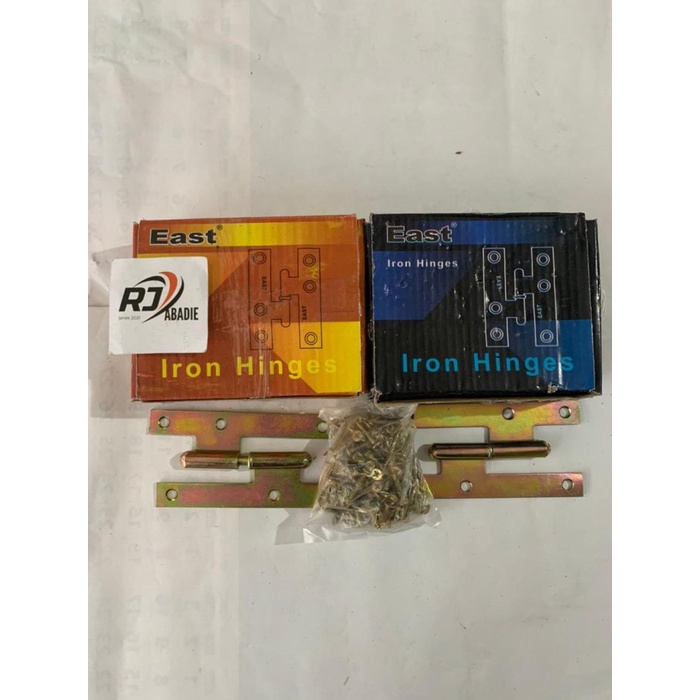 Engsel H Brass Kuning East [12set/pasang] - 80x50