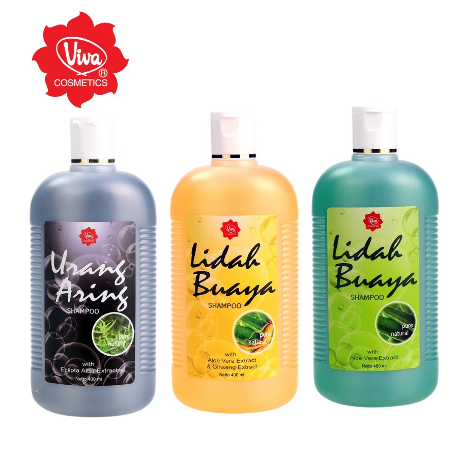 Viva Shampoo Hair Care Lidah Buaya Gingseng Urang Aring Berminyak Ketombe Rontok 400ml (VC)