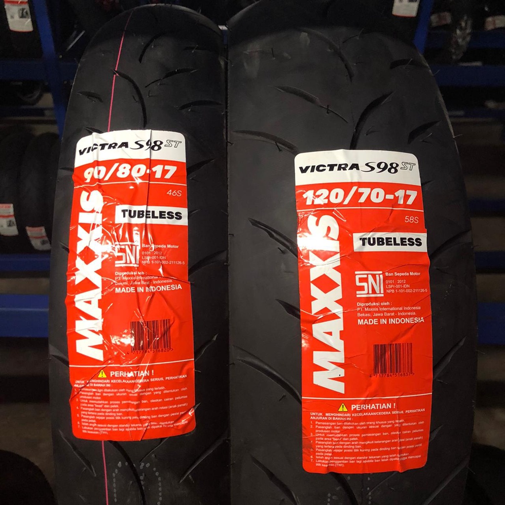 Paket ban motor sport Maxxis Victra 90 80 &amp; 120 70 17 S98ST