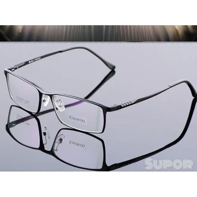 Frame Kacamata Ff39 Lebar + Lensa Essilor Crizal Alize Single Vision Sup-284