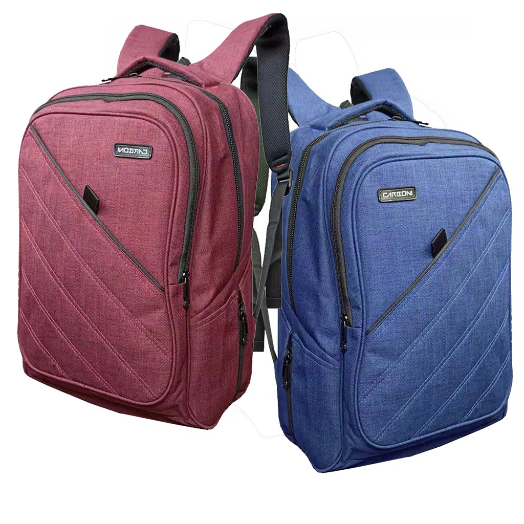 Tas Ransel CARBONI BACKPACK 050, Tas Sekolah, Tas Kerja, Tas Travel bahan Tebal  Original