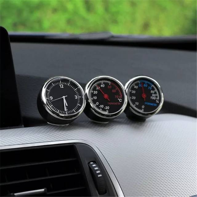 Jam Analog Dashboard Mobil Car Watch Clock Ornament Acessories