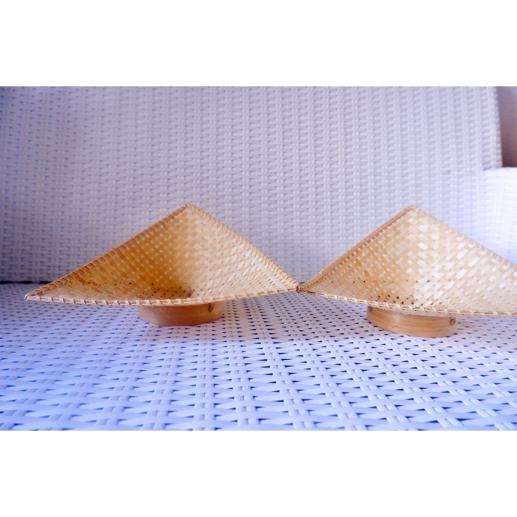 Nussa Plate / Piring Anyam / Anyaman Bambu / Alat Makan / Piring Bambu