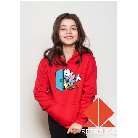 NEW PROMO DISKON JAKET SWEATER HOODIE ANAK BT21 UNIQLO