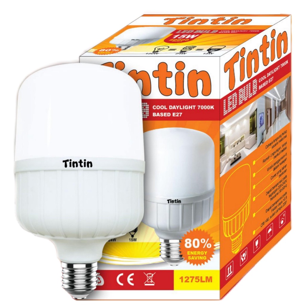 Lampu LED TINTIN 20Watt Bohlam LED TIN TIN 20 Watt LED 20Watt Putih