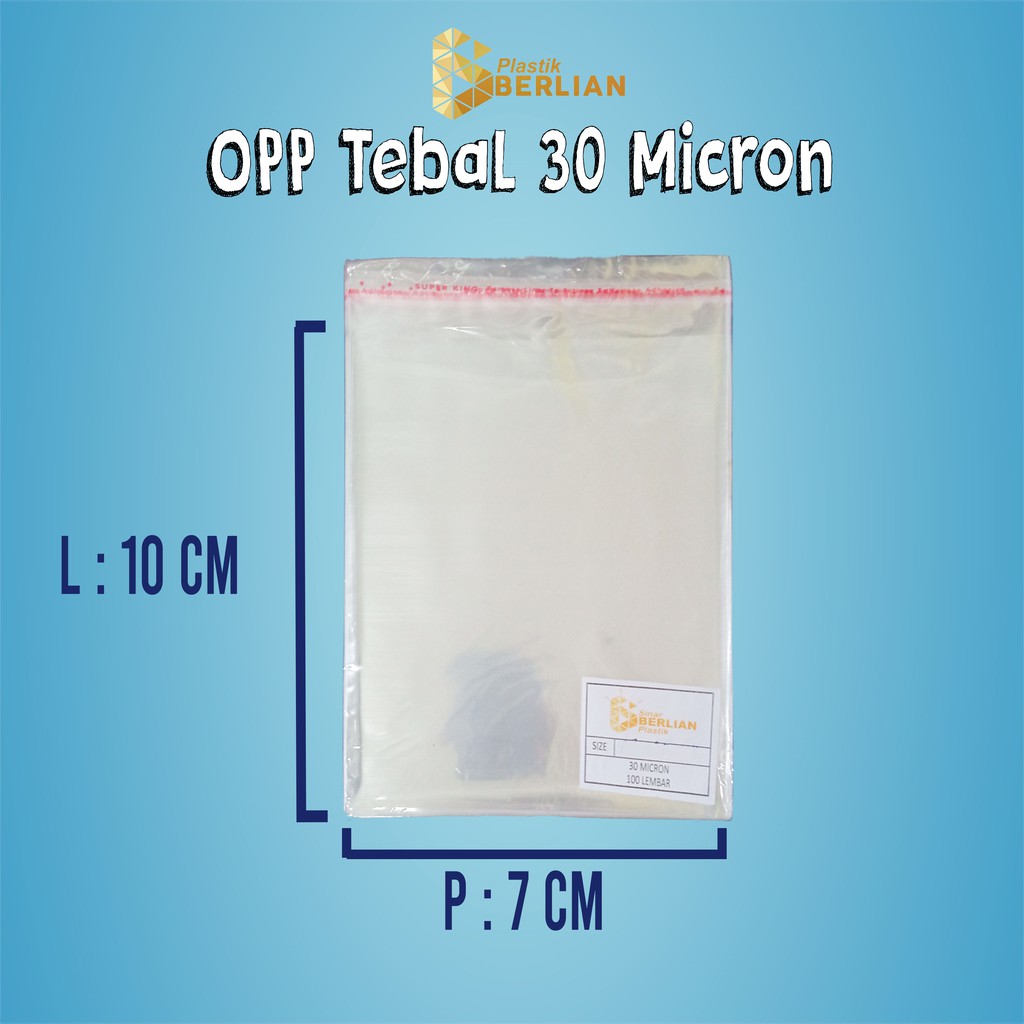 

7 X 10 cm Plastik OPP TEBAL 30 MICRON (100 lbr)