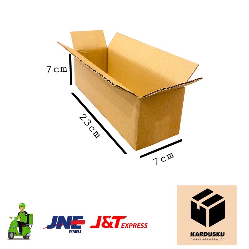 

kardus box polos baru singel wall uk 23x7x7 cm