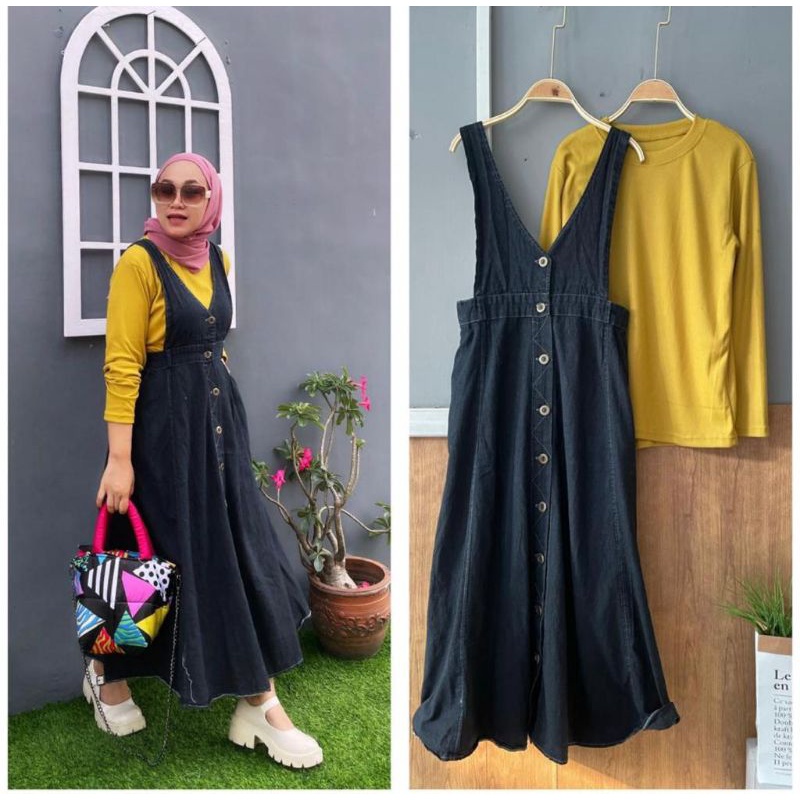 One set Jeans Wash Mix Knit