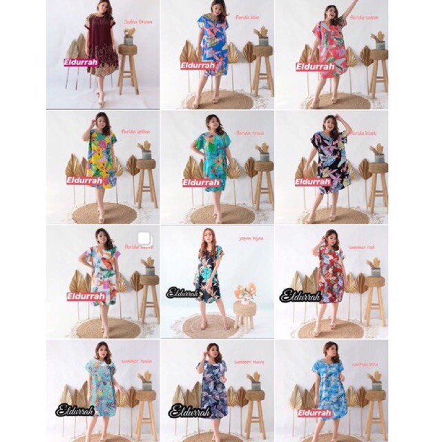 [KATALOG 1]Daster viral/daster kekinian/daster katun rayon/daster midi/homedress/baju tidur/piyama