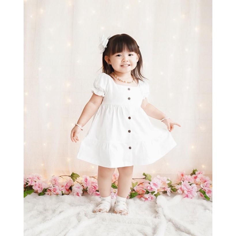 PROMO 7.7 PROMO BAJU LEBARAN MURAH BONZER IRIS DRESS 5 KANCING SET DRESS BAYI ANAK FASHION ANAK PEREMPUAN