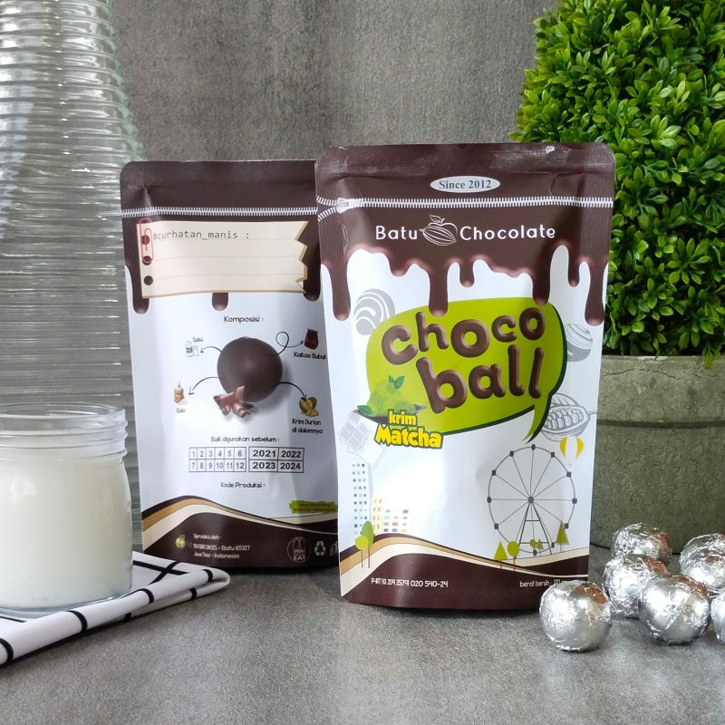 Batu Chocolate - Chocoball Matcha / Green Tea  - Oleh Oleh Khas Malang