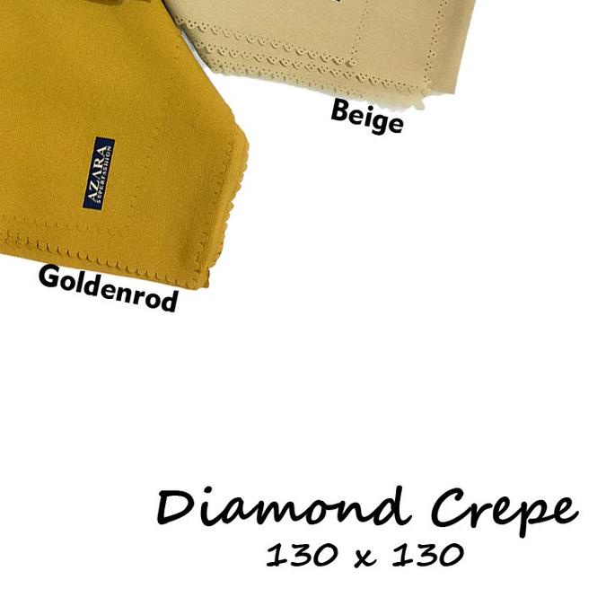 Jilbab Segi Empat Diamond Crepe 130 x 130 Jumbo Azara Syari Laser Cut Jumbo Syar'i