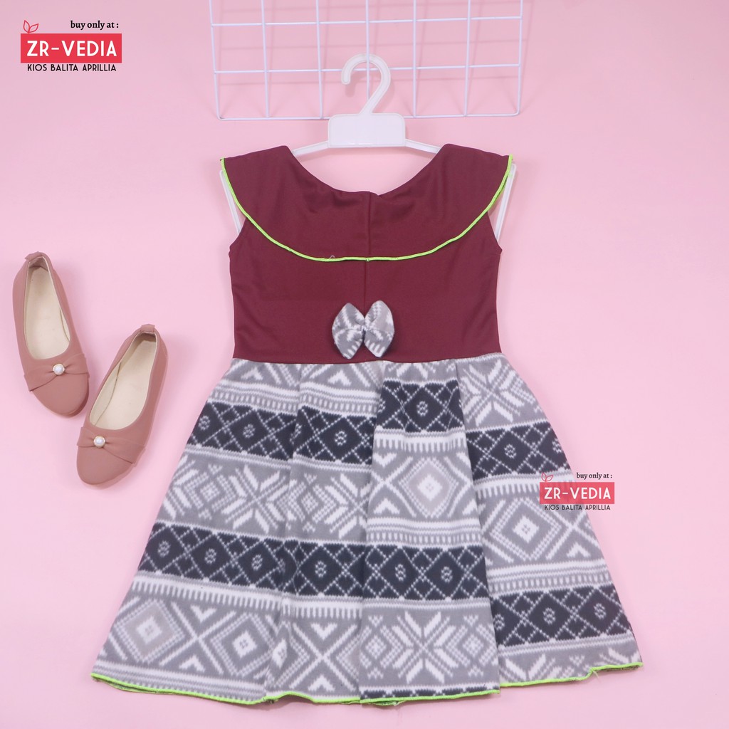 (BLUDRU FLANEL) Dress Cantika uk 3-4 Tahun / Baju Anak Perempuan Harian Yukensi Murah Grosir