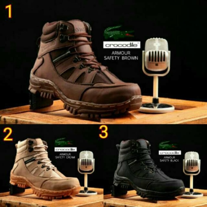 sepatu boots crocodile armor work safety tracking haiking termurah