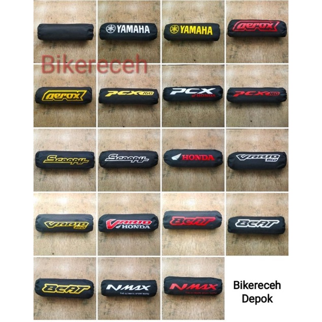 Sarung Cover Pelindung Penutup Shockbreaker  Belakang Motor Waterproof hitam polos tanpa sablon dan sablon