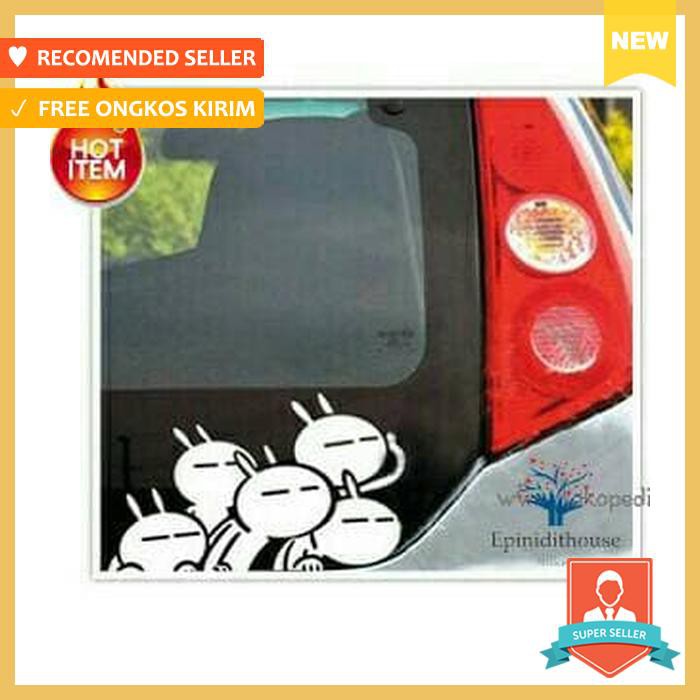 Stiker Kaca Belakang Mobil Tuzki Lucu Unik Sticker Car Mirror