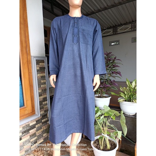 GAMIS PRIA MUSLIM /JUBAH IKAF NABAWI / JUBAH OBLONG KATUN MADINAH