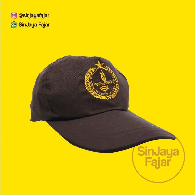 Topi Coklat Pramuka Penggalang Sekolah High Quality Seragam FAJAR