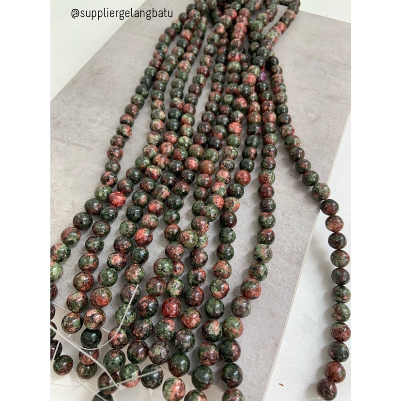 batu green malachite 10mm malakit hijau aksesoris bahan kreasi akik bahan kalung gelang kerajinan tangan craft manik