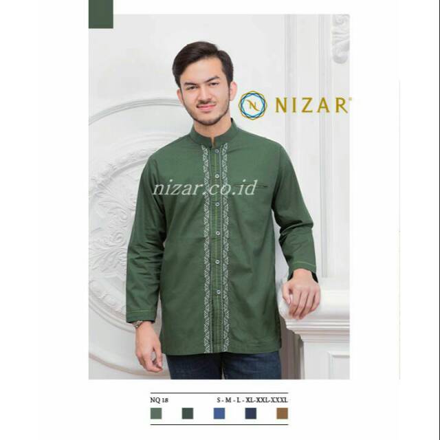 BAJU KOKO NIZAR BORDIR PREMIUM FASHION MUSLIM PRIA (NQ 18)