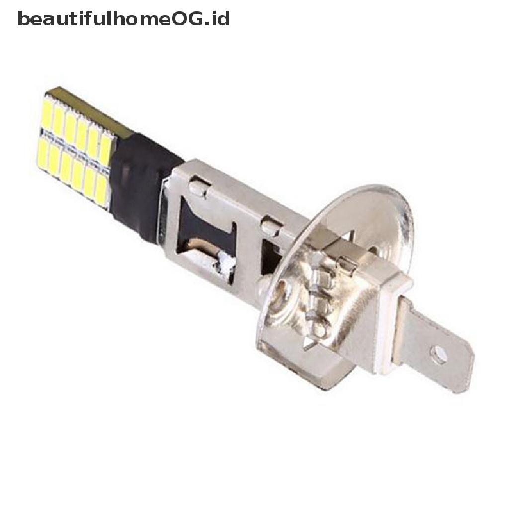 Lampu Kabut LED HID Xenon 24-SMD H1 6500K Warna Putih Untuk DRL