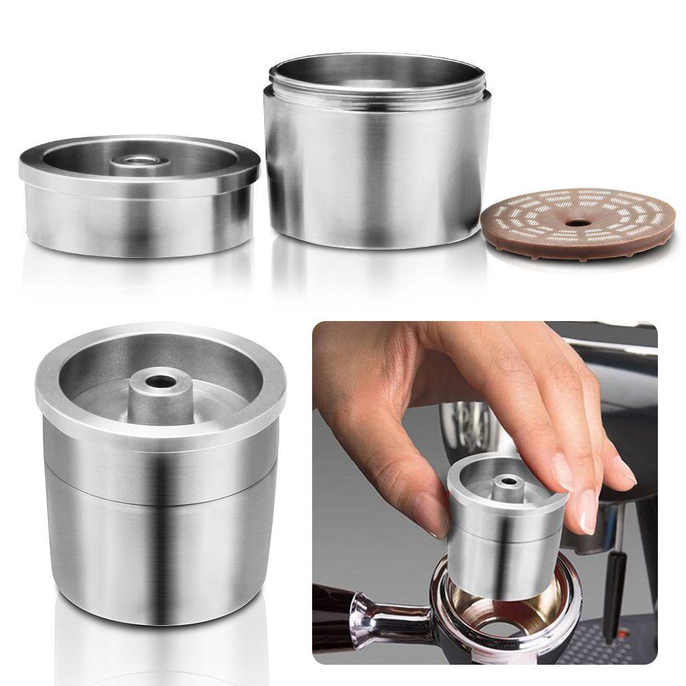 Solighter Kopi Kapsul Home Stainless Steel Espresso Coffee Reusable Pods