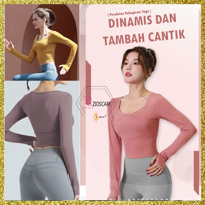 Setelan Baju Olahraga Wanita/Baju zumba Wanita/Fitnes/Gym Lengan Panjang SEAMLESS LG-MTWCX