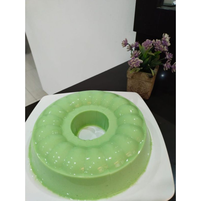 

Puding Susu Santan Pandan.