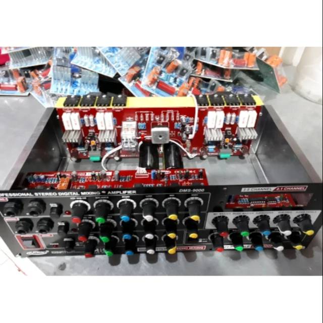 POWER AMPLIFIER STEREO PLUS DIGITAL MIXING KARAOKE DMS-9000 ACTIVE