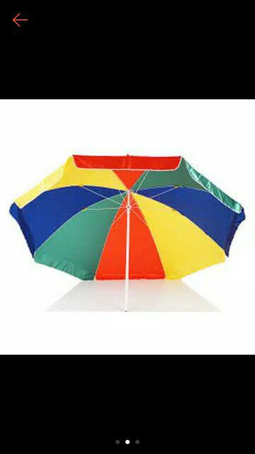 Payung Pantai Warna Pelangi Taman Cafe Tenda Pkl Lapak Jualan Dagang 140cm
