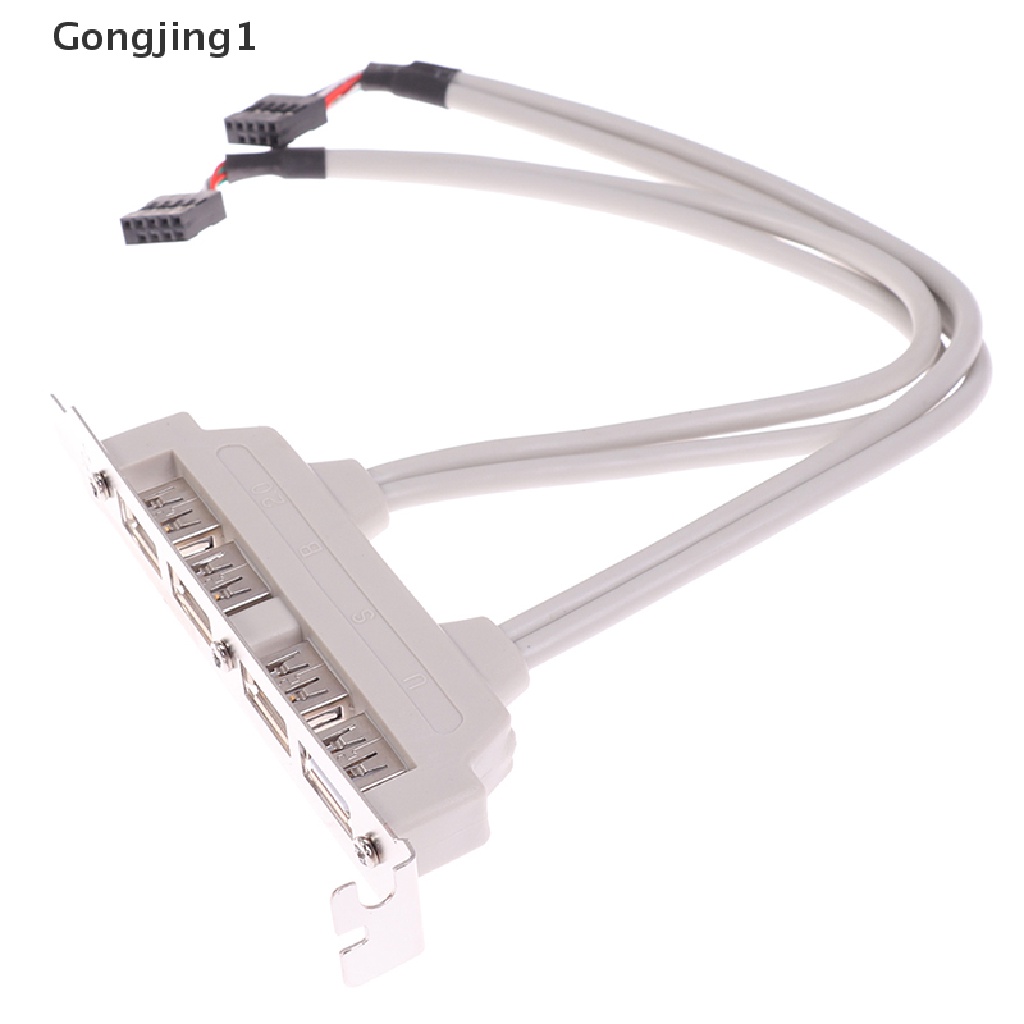 Gongjing1 Kabel Extension 4 Port USB 2.0 Ke 9 Pin Untuk Panel PC