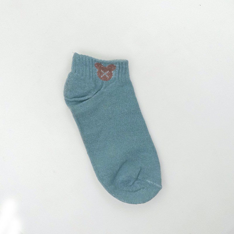 MURMURE.ID | KAOS KAKI WANITA UNISEX RENDA SOCK IMPORT KUALITAS PREMIUM MOTIF MIKI SMILE CS035 CS036-MIKI SLATE BLUE