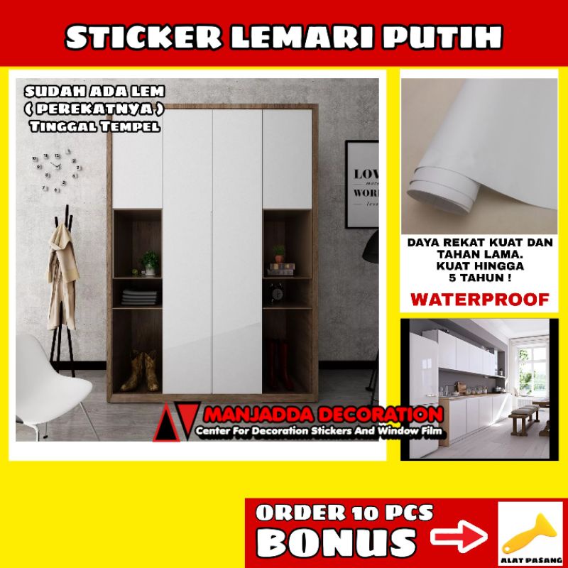 Wall Stiker Lemari Putih Sticker Furniture