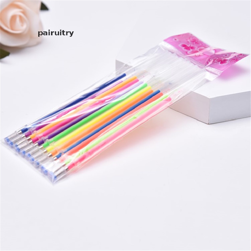 Prt 48pcs / Set Pulpen Gel Tinta Fluorescent Warna-Warni Neon Untuk Stationery