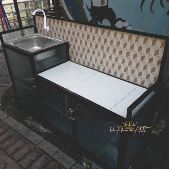 Meja Kompor Dapur Sehat - Wastafel Bahan Alumunium
