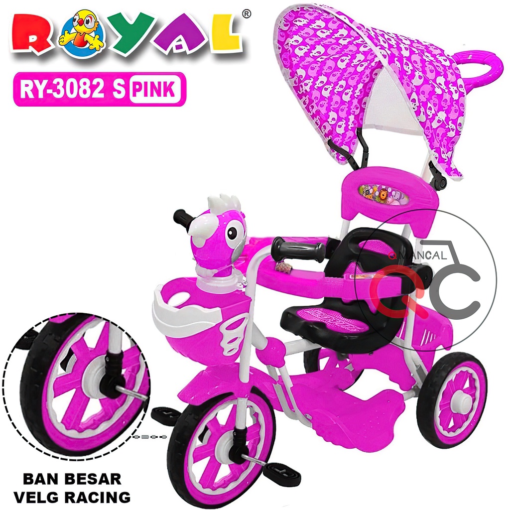 Sepeda Anak Balita ROYAL Beo Pengaman Dorong Musik LED RY-3082S
