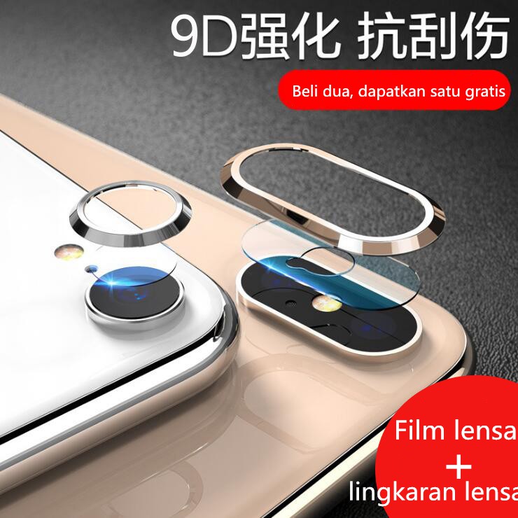 iPhone XS MAX X XR 8 7 Ditambah film pelindung kamera kaca