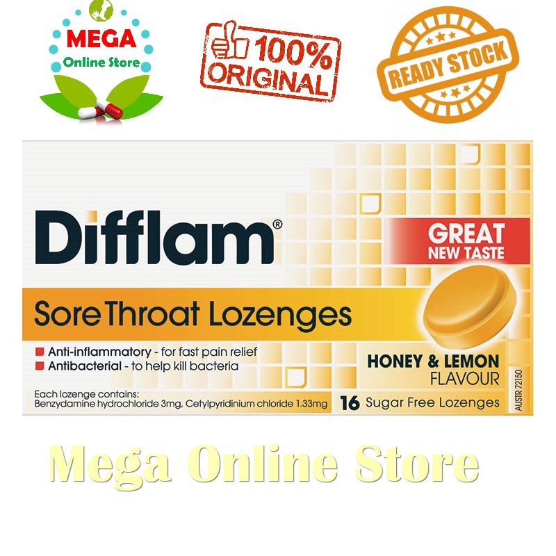 Difflam Honey and Lemon Sore Throat 16 Lozenges