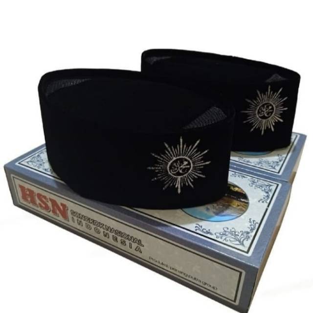 Peci Songkok MUHAMMADIYAH' Logo "Bordir" AC Hitam