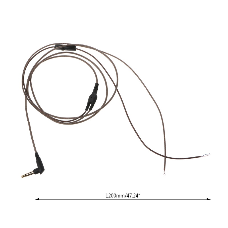 Bt Headphone Microphone Cable Cord 3.5mm Interface Suara Jernih Dengan Kontrol Volume Untuk Headset Gaming 1.2M Extension Cor