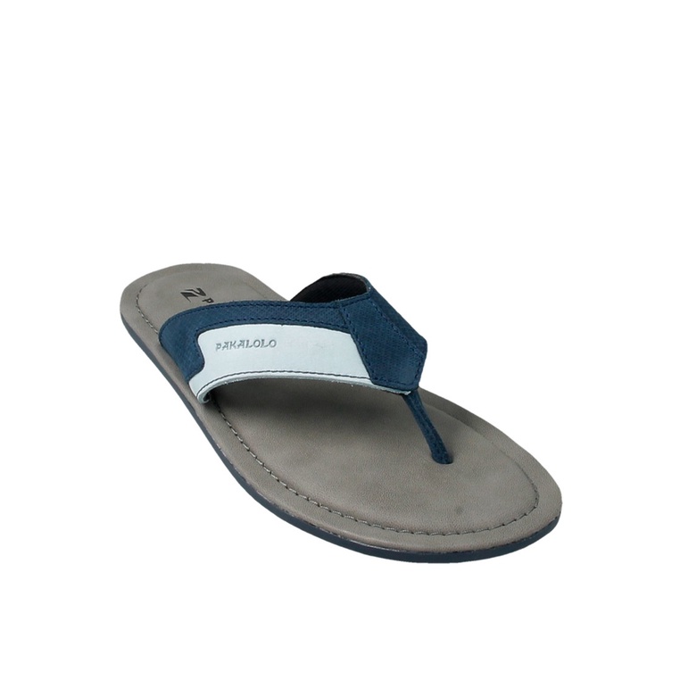 SANDAL JEPIT PAKALOLO PRIA ORIGINAL CASUAL KULIT ASLI BIRU NAVY PB24