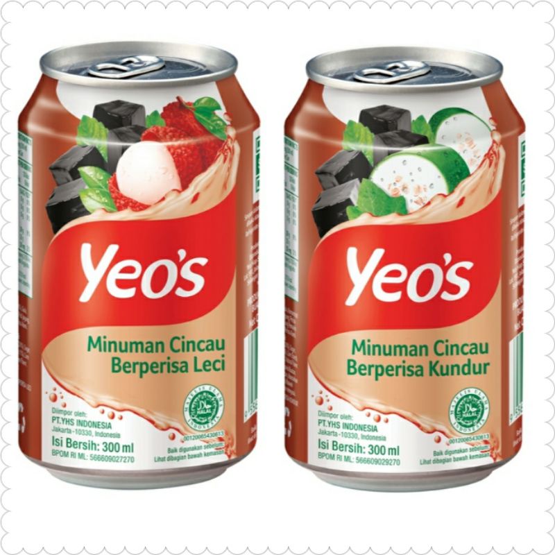 

YEO'S MINUMAN CINCAU LECI - KUNDUR 300 ml