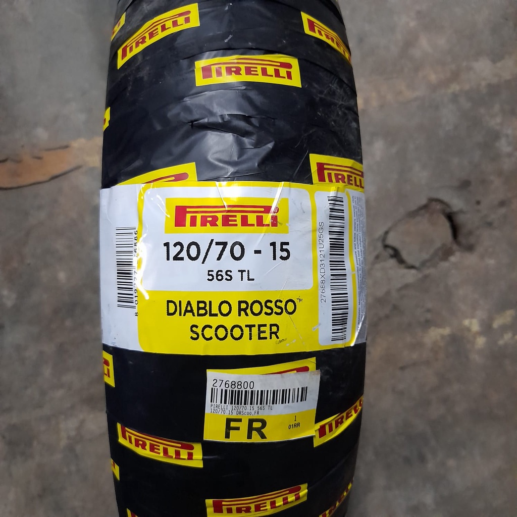 Ban motor XMAX Pirelli Diablo Rosso Scooter 120 70 15 TUBELESS