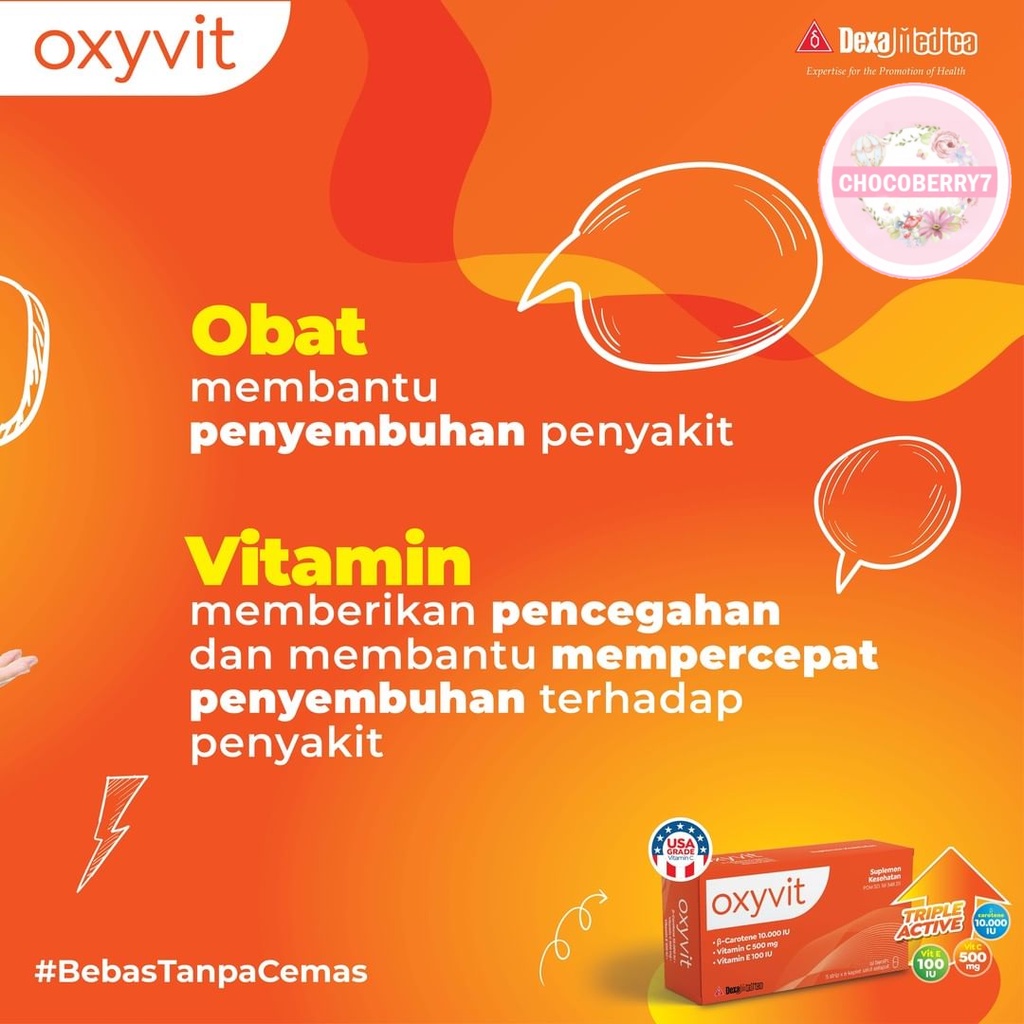 Oxyvit Vitamin C / vitamin E / Betacaroten suplemen daya tahan tubuh
