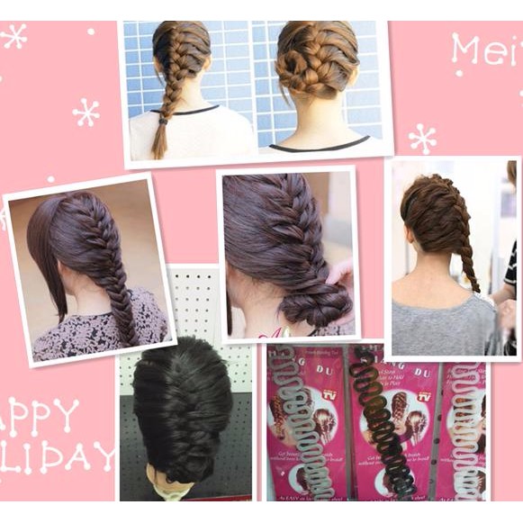 Alat Bantu Kepang Rambut Motif Kelabang