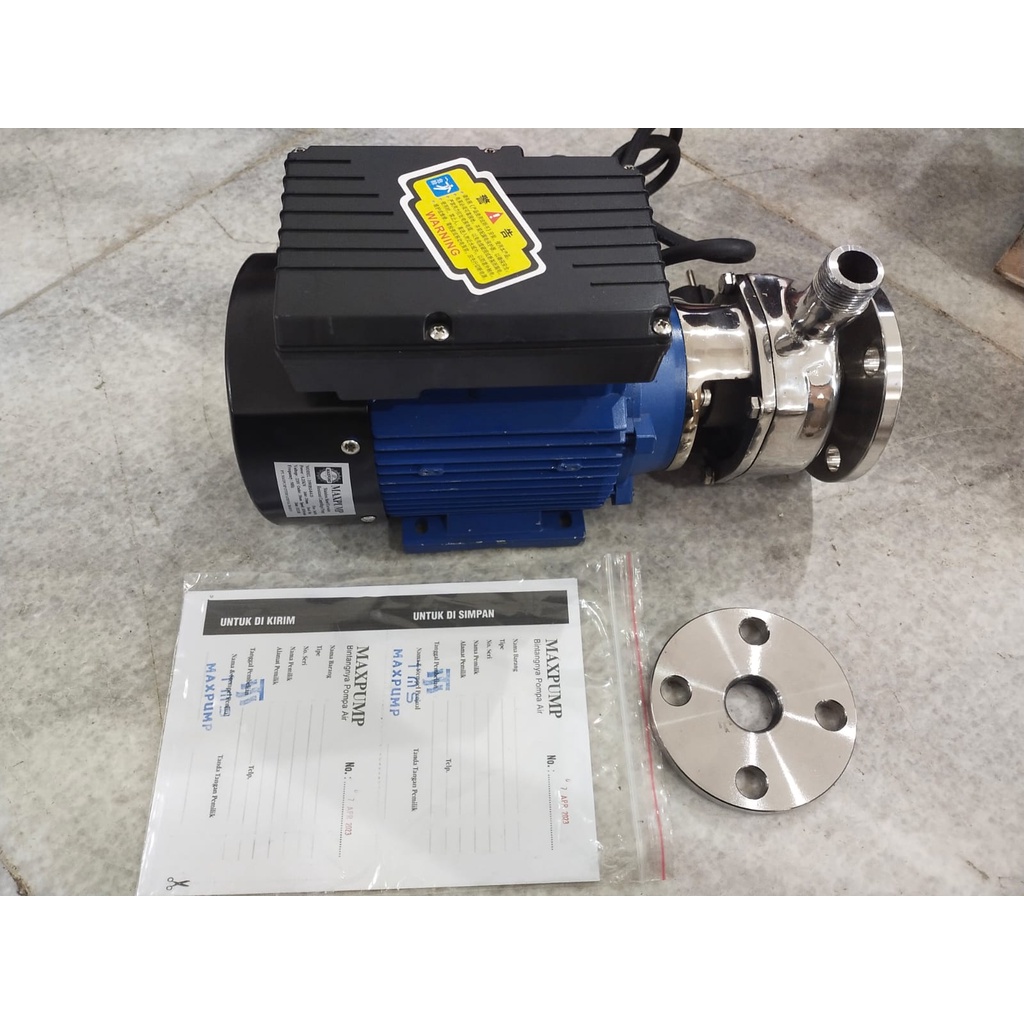 MAXPUMP 40WBS6-18-0.55-220V Pompa Kimia Hisap Asam 0.75hp Chemical Pump stainless Stell 550watt Inlet 1.5 Inch Outlet 1Inch