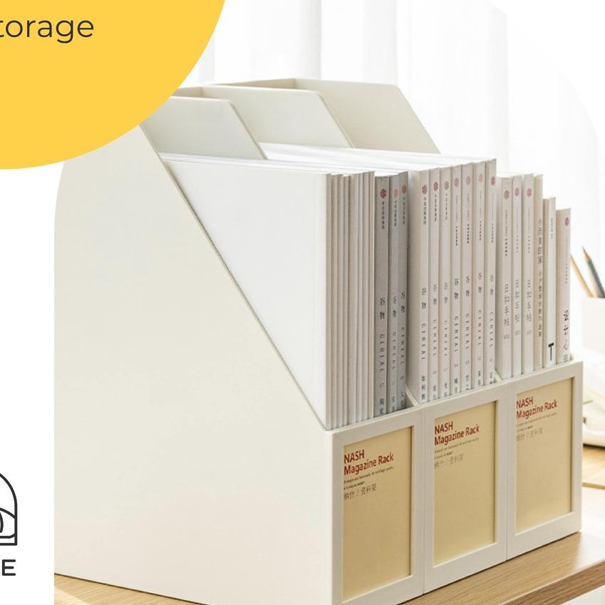 

04J✡ 【IKONE】KAMI File Storage Box File Organizer Box Magazine File Tempat Penyimpanan Dokumen Tempat Berkas Kotak Penyimpanan File Folder Desktop Storage Box File Holder Tempat Majalah Bindex Trend