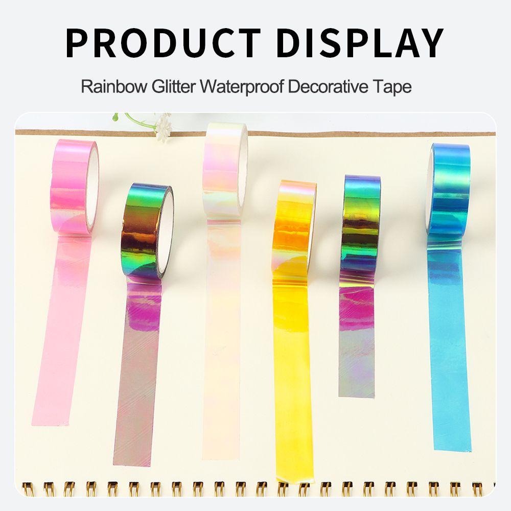 Nanas Tape Perekat Kantor Baru DIY Tapes Alat Tulis Rainbow Glitter